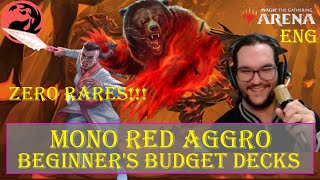 Mono Red Aggro - Beginner's Budget Deck & How to Improve It [STANDARD] Eng Audio MTG ARENA #mtgarena