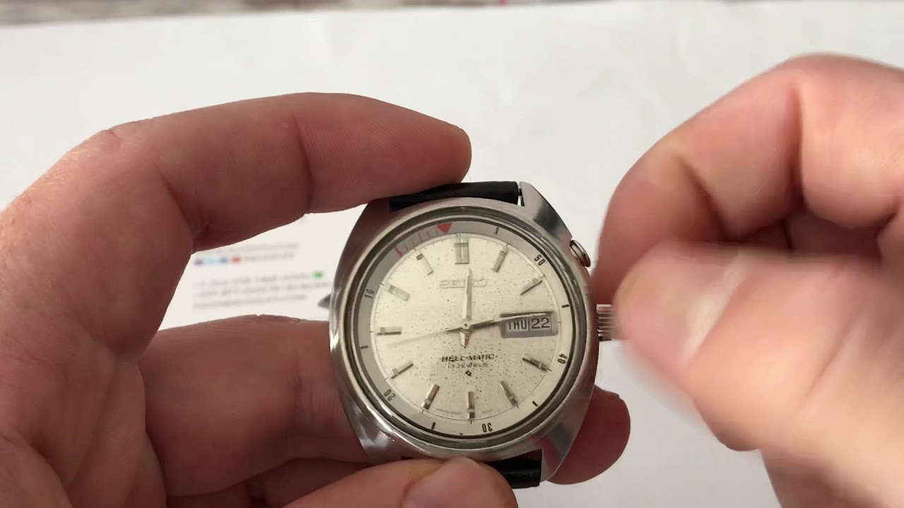 Vintage automatic Seiko Bell Matic alarm men's watch 4006-6011 - YouTube