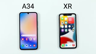 Samsung A34 vs iPhone XR | SPEED TEST
