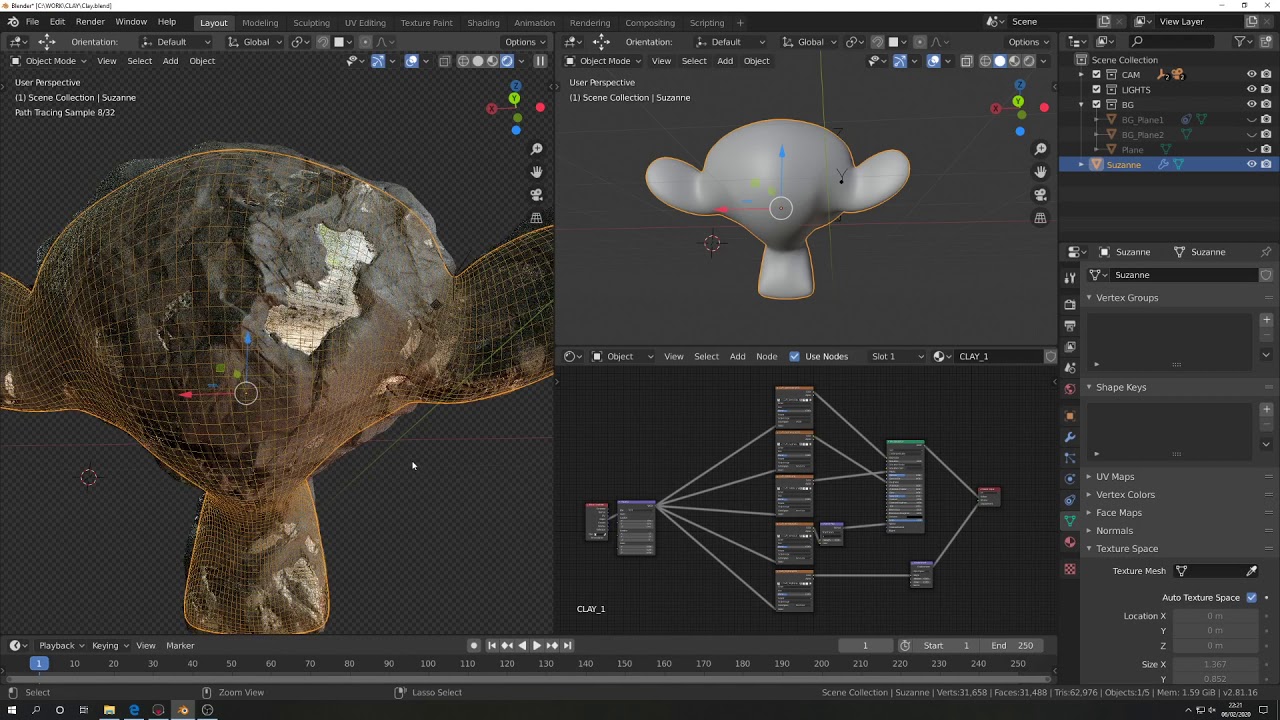 how to cut clay in zbrush