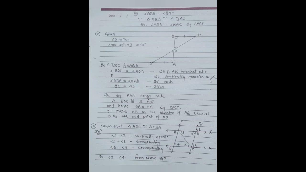 Class 9 chapter 7 ncert exercise 7 1 all answers st a notes youtube