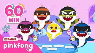 La Familia Tiburón Se Convierte en MINIATURA por el Hechizo | Pinkfong Canciones Infantiles