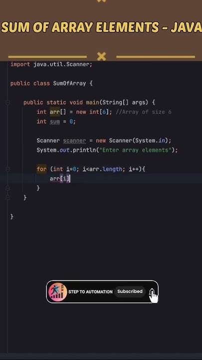 Quickly 🔍 find the sum of all elements in your array!🔥💡in Java ☕ # ...