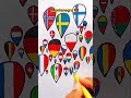 draw Flag Map of Montenegro 🇲🇪 #montenegro #flag #map #drawing