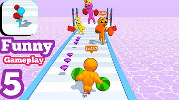 Level Up Runner - Funny  Gameplay Walkthrough Part 5 Level 35 - 45 (Android, iOS)