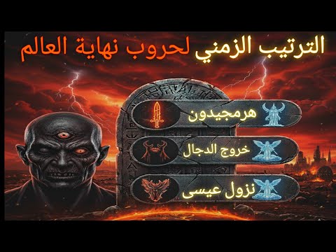 أحداث اخر الزمان ونهاية العالم والترتيب الزمني ل الملاحم الكبرى التسلسل الكامل بالدليل