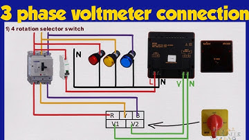 voltmeter connection 3 phase | 3 phase digital voltmeter connection