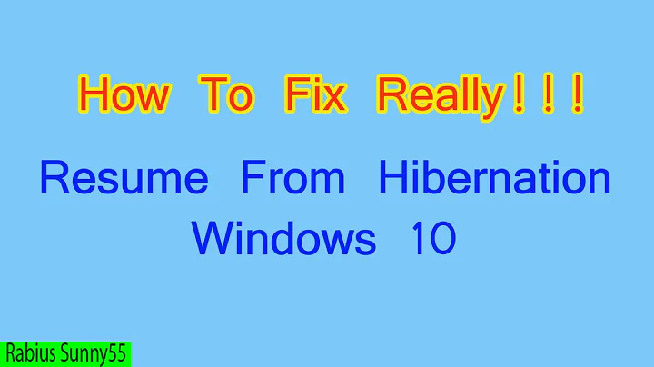 How to fix resume from hibernation windows 10 problem.