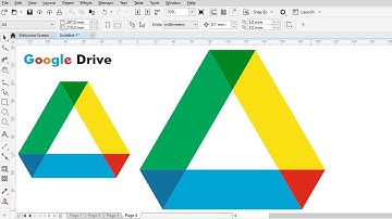 G Drive  ll 64 ll Google drive logo ll How to make a logo. CorelDraw tutorial ll