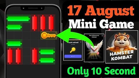 Key 29 | 17 August How to Solve Mini Game PUZZLE  | (100% SOLVED!)Hamster Kombat