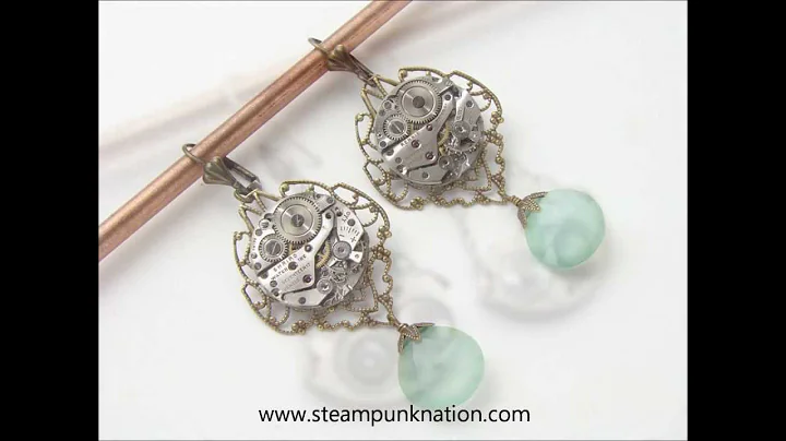 Steampunk earrings by Artist Maria Sparks