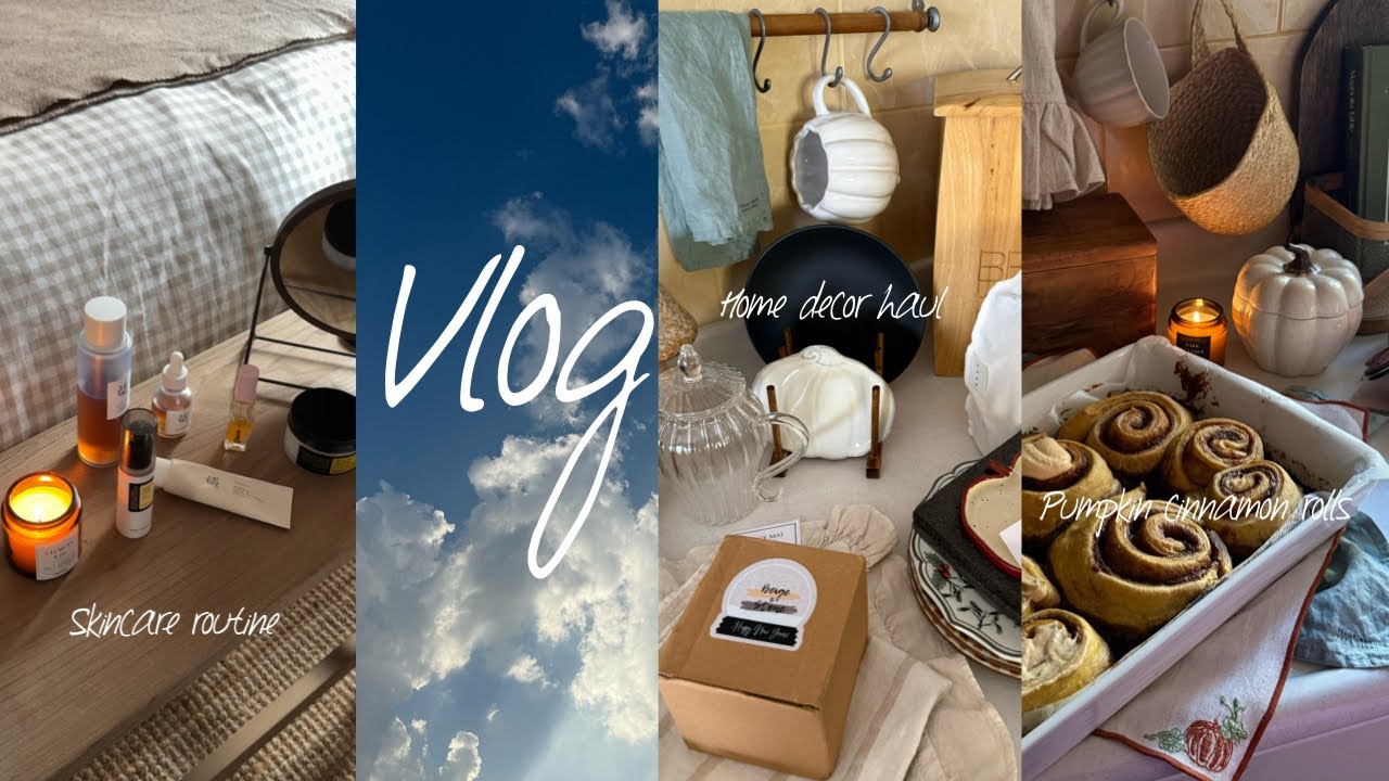 Vlog | روتيني الصباحي ، فطور لذيذ ، سينامون رول بالقرع و مشترياتي للبيت