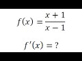 DERIVADAS: Ejercicio 2 (Derivada de una fracción)