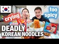 IS THIS THE SPICIEST KOREAN NOODLE EVER? | Spicy Challenge Mukbang