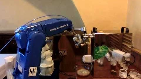 Yaskawa Motoman robots serving beer