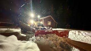 Pushing snow, widening the road