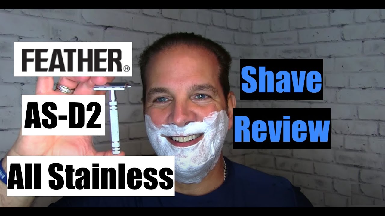 Feather All Stainless Steel AS-D2 Safety Razor Shave Review #shaving #razor #skincare #mensgrooming