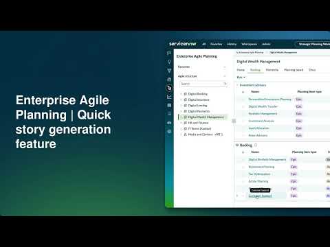 Enterprise Agile Planning | Quick story generation feature