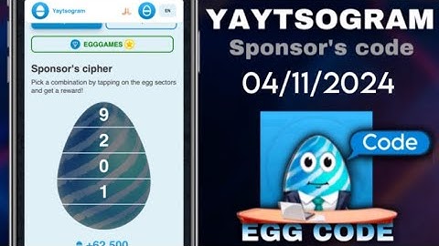 Yaytsogram - Egg Cipher Code 04/11/2024 | Break the egg to win $TONs