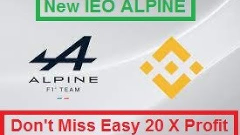 New IEO Alpine on Binance Launchpad. Don
