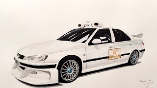 Drawing Peugeot 406 "taxi 3"