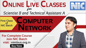Online Demo Class of NIC Scientist B & Technical Assistant A (Computer Network) - NIMBUS