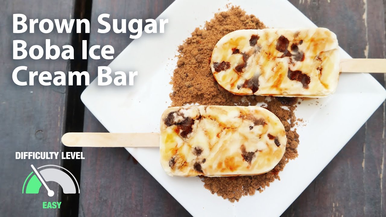 Brown Sugar Boba Ice Cream Bars 黑 糖 波 霸 奶 茶 雪 糕 - YouTube.