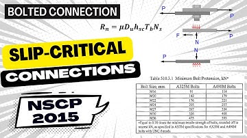 Steel Design ǀ NSCP 2015 ǀ Bolted Connection Part 3: Slip-Critical Connections