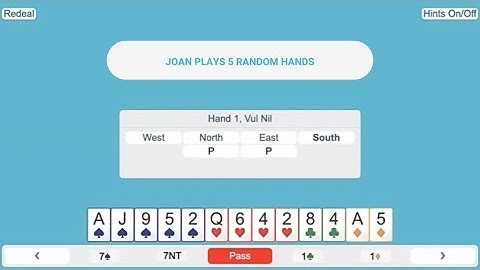 Joan Butts Bridge - Joan Plays Five Random Hands