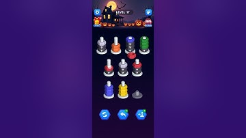 Nutsort Hard level solve #shorts #puzzlegame #colorsorting#games#moblegaming #nutsort #viralshorts