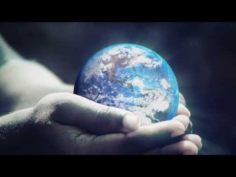 4K Motion Background - Earth spinning in a boys hands