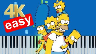 The Simpsons Theme Song Slow Easy Piano Beginner Tutorial