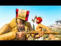 14-Player Mountain Men VS Runners Minigame - GTA V Online Funny Moments | JeromeACE