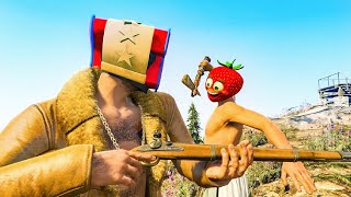 14-Player Mountain Men VS Runners Minigame - GTA V Online Funny Moments | JeromeACE