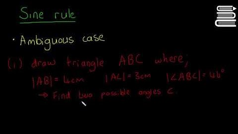 Leaving Cert Maths - Trigonometry 6 - Sine Rule Ambiguous,Double Case