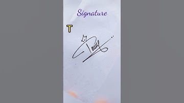 How to sign for T? 😱 #howtosign #signature