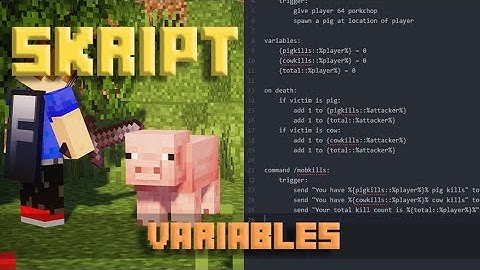 How To Use Variables - Minecraft Skript Tutorial