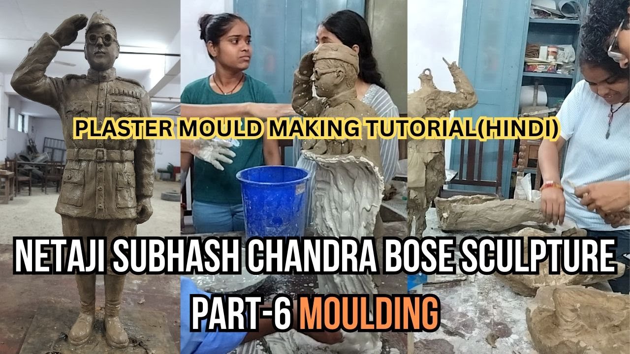 Netaji Subhash Chandra Bose Sculpture – Part 6 | Plaster Moulding Process | Art Instinct