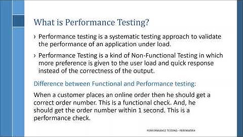What is Performance Testing?