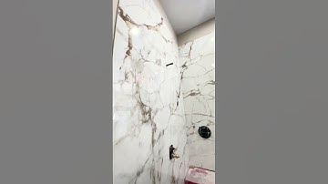 Large-Format Porcelain Shower & Vanity