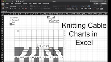 How to Make a Knitting Cable Chart in Excel | Step - by - Step Guide | Knitting House Square