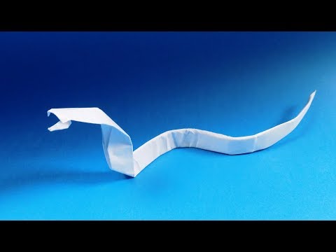 How to make a paper snake. Origami Snake