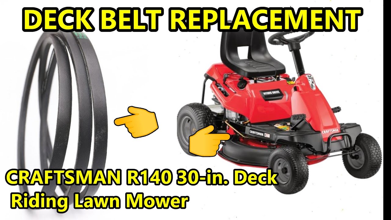 How to Replace the 30-inch Deck Belt on the Craftsman R 140 Riding ...