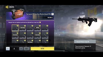 Opening the new tournament camo crates in call of duty mobile