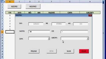 Editar dados via formulário com códigos VBA Planilha Excel - Aula 04