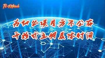 Pi Network 为什么项目方不公布开放式主网具体时间？#pi #picoin #pipayment #piconsensus #web3 #blockchain
