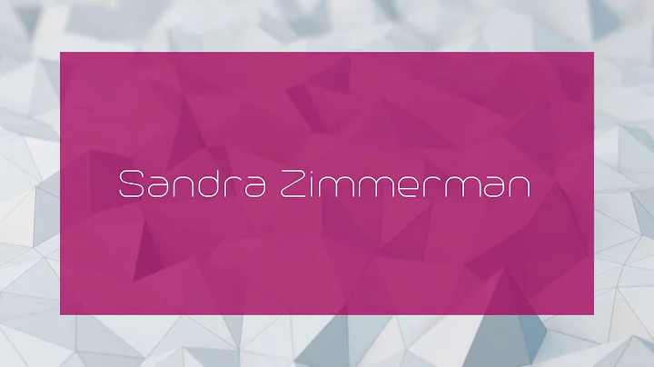 Sandra Zimmerman - appearance