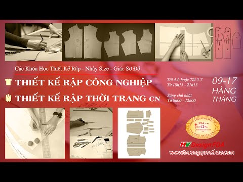 Video lớp học thiết kế rập quần áo - nhảy size - đi sơ đồ