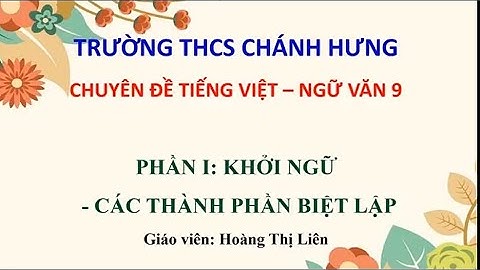 Bài tập khởi ngữ và thành phần biệt lập năm 2024