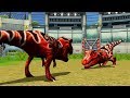 Tyrannosaurus VS Tyrannosaurus - Jurassic Park Builder JURASSIC Tournament Android Gameplay HD